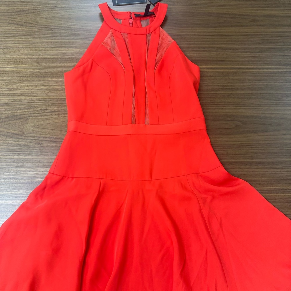 BCBG Vibrant Red Flare A line Mini dress Brand New W Tags.
